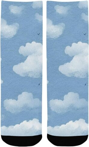 Watercolor Sky Art Hiking Socks - Toddler Boys & Girls Warm Thick Thermal Winter Crew Socks for School, Daily Wear & Outdoor Activities in Saudi Arabia