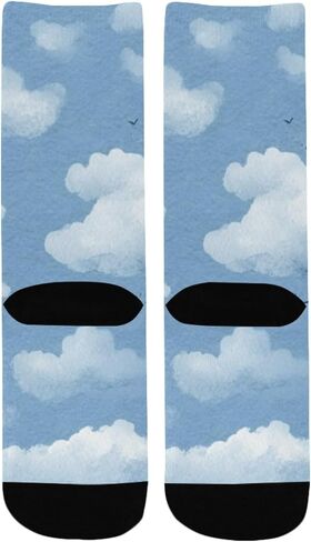 Watercolor Sky Art Hiking Socks - Toddler Boys & Girls Warm Thick Thermal Winter Crew Socks for School, Daily Wear & Outdoor Activities in Saudi Arabia
