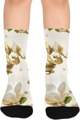 جوارب Golden Bunnies Magnolia للمشي لمسافات طويلة - جوارب شتوية حرارية سميكة دافئة للأولاد والبنات للمدرسة، والارتداء اليومي والأنشطة الخارجية in Kuwait