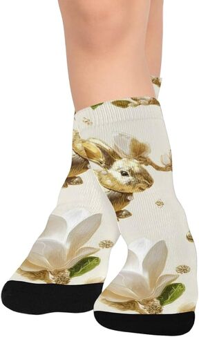جوارب Golden Bunnies Magnolia للمشي لمسافات طويلة - جوارب شتوية حرارية سميكة دافئة للأولاد والبنات للمدرسة، والارتداء اليومي والأنشطة الخارجية in Kuwait