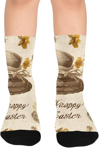 قبعات الحوذان جوارب صفراء للمشي لمسافات طويلة - جوارب شتوية حرارية سميكة دافئة للأولاد والبنات للمدرسة، والارتداء اليومي والأنشطة الخارجية in Kuwait