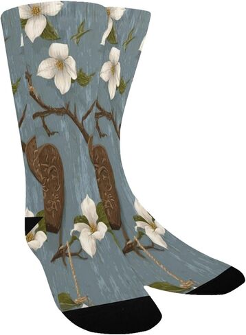 جوارب Art Rustic Heart Bloom للمشي لمسافات طويلة - جوارب شتوية حرارية سميكة دافئة للأولاد والبنات للمدرسة، والارتداء اليومي والأنشطة الخارجية in Kuwait