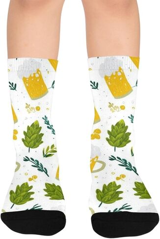 جوارب المشي لمسافات طويلة على شكل أوراق البيرة الطازجة - جوارب شتوية حرارية سميكة دافئة للأولاد والبنات الصغار للمدرسة، والارتداء اليومي والأنشطة الخارجية in Kuwait