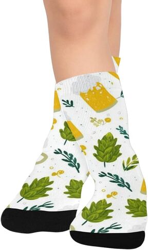 جوارب المشي لمسافات طويلة على شكل أوراق البيرة الطازجة - جوارب شتوية حرارية سميكة دافئة للأولاد والبنات الصغار للمدرسة، والارتداء اليومي والأنشطة الخارجية in Kuwait