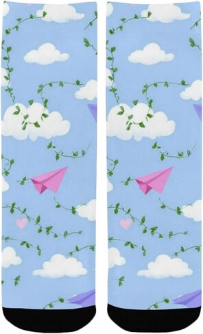 جوارب Cloud Heart Vines زرقاء للمشي لمسافات طويلة - جوارب شتوية حرارية سميكة دافئة للأطفال الصغار للأولاد والبنات للمدرسة، والارتداء اليومي والأنشطة الخارجية in Kuwait