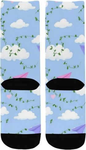 جوارب Cloud Heart Vines زرقاء للمشي لمسافات طويلة - جوارب شتوية حرارية سميكة دافئة للأطفال الصغار للأولاد والبنات للمدرسة، والارتداء اليومي والأنشطة الخارجية in Kuwait