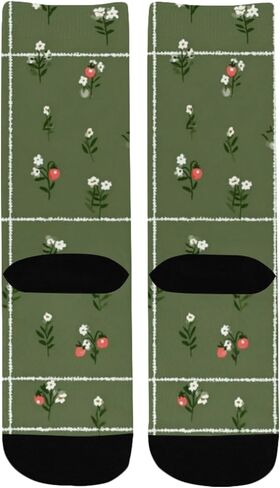 جوارب المشي لمسافات طويلة بطباعة زهور من القماش القطني - جوارب شتوية حرارية سميكة دافئة للأطفال الصغار للأولاد والبنات للمدرسة، والارتداء اليومي والأنشطة الخارجية in Kuwait