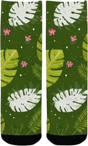 جوارب Tropical Monstera Bloom للمشي لمسافات طويلة - جوارب شتوية حرارية سميكة دافئة للأولاد والبنات للمدرسة، والارتداء اليومي والأنشطة الخارجية in Kuwait