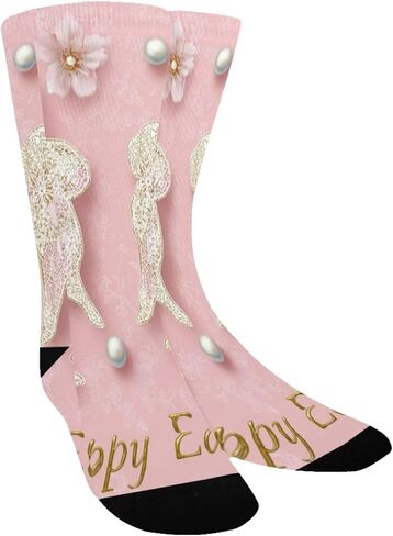 جوارب Lace Bunny Bloom الوردية للمشي لمسافات طويلة - جوارب شتوية حرارية سميكة دافئة للأولاد والبنات للمدرسة، والارتداء اليومي والأنشطة الخارجية in Kuwait