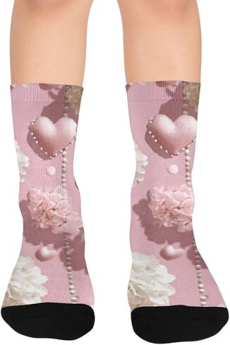 جوارب Blossom Pink Bows للتنزه سيرًا على الأقدام - جوارب شتوية حرارية سميكة دافئة للأطفال الصغار للأولاد والبنات للمدرسة، والارتداء اليومي والأنشطة الخارجية in Kuwait