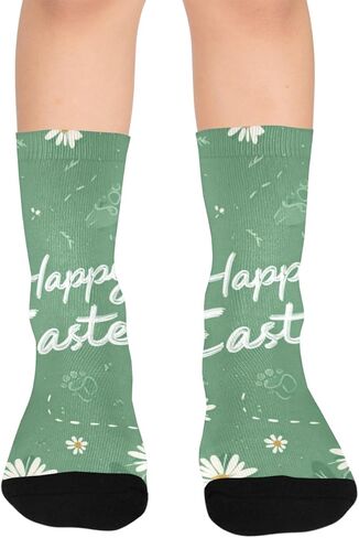 جوارب المشي لمسافات طويلة على شكل بيضة عيد الفصح من Green Daisy - جوارب شتوية سميكة دافئة للأولاد والبنات الصغار للمدرسة، والارتداء اليومي والأنشطة الخارجية in Kuwait