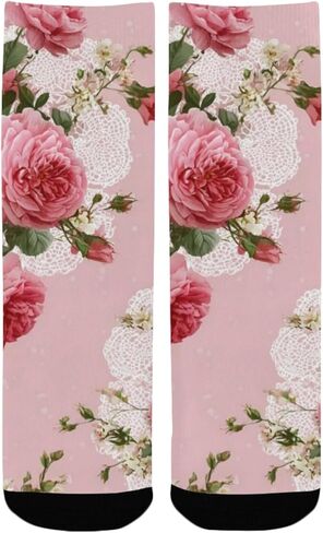 جوارب من الدانتيل الوردي الوردي للمشي لمسافات طويلة - جوارب شتوية حرارية سميكة دافئة للأطفال الصغار للأولاد والبنات للمدرسة، والارتداء اليومي والأنشطة الخارجية in Kuwait