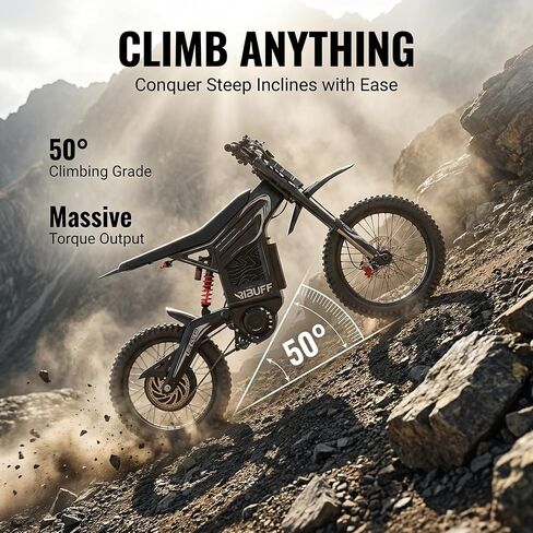 JVV GT600 Electric Dirt Bike for Adults, 72V 30Ah Battery, 50MPH, 7500W Peak Power in Saudi Arabia