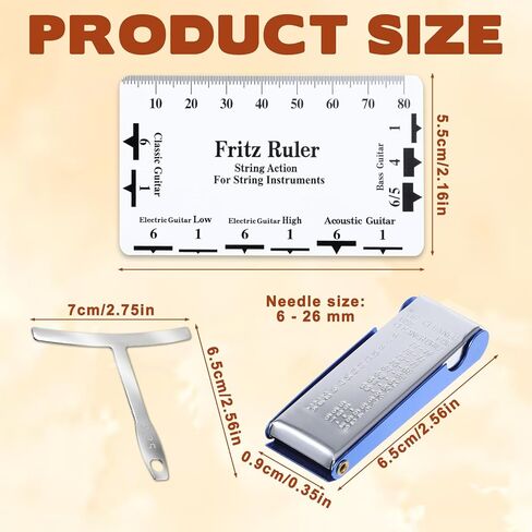 11 Pcs Guitar Luthier Tools Set 9 Guitar Radius Gauge and 1 Guitars Fret Crowning File with Needle File for Guitars and Bass Setup Repair Tool Kit in Saudi Arabia