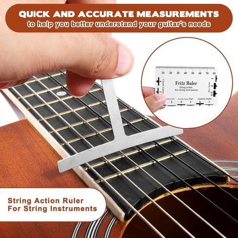 11 Pcs Guitar Luthier Tools Set 9 Guitar Radius Gauge and 1 Guitars Fret Crowning File with Needle File for Guitars and Bass Setup Repair Tool Kit in Saudi Arabia