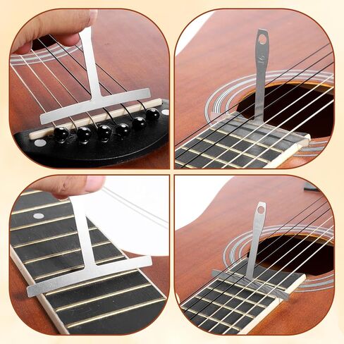 11 Pcs Guitar Luthier Tools Set 9 Guitar Radius Gauge and 1 Guitars Fret Crowning File with Needle File for Guitars and Bass Setup Repair Tool Kit in Saudi Arabia