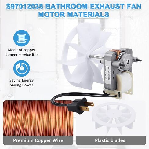 S1200A000 العالمي الحمام تنفيس مروحة العادم محرك كهربائي عدة لاستبدال Broan NuTone 50CFM 3000 دورة في الدقيقة 120 فولت in Kuwait