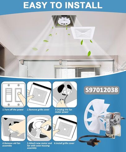 S1200A000 العالمي الحمام تنفيس مروحة العادم محرك كهربائي عدة لاستبدال Broan NuTone 50CFM 3000 دورة في الدقيقة 120 فولت in Kuwait