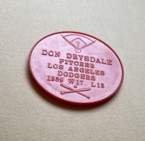 1960 Armour Coin Don Drysdale L.A. Dodgers • • Variation - MLB Photomints and Coins in Saudi Arabia