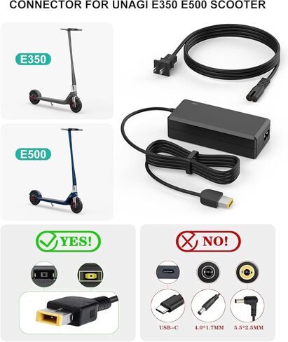 شاحن سكوتر Unagi 33.6V 2A متوافق مع سكوتر Unagi Model One E350 E500 in Kuwait