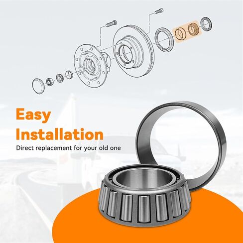 SET413 Tapered Roller Bearing Cone and Cup Assembly Compatible with Chevy C6500 C7500 Kodiak, Ford F59 F650 F750, GMC C6500 C7500 Topkick, Front Inner Taper Bearing Set Replaces HD200, HM212049 in Saudi Arabia