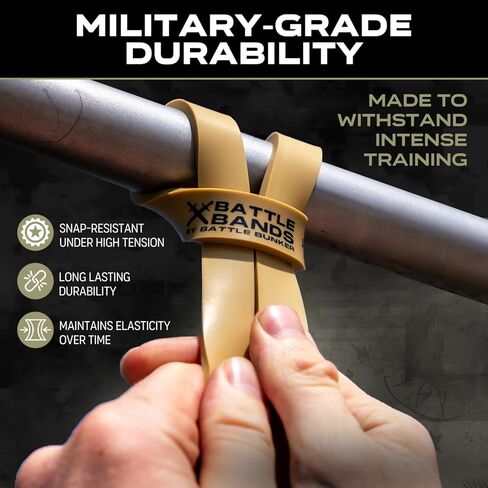 Battle Bunker Thick Resistance Bands Set for Pull Up Assist (3 Pack, 10–125 lbs) – Heavy Duty Workout Bands for Strength Training, Home Gym & Stretching – Durable Exercise Bands for Men & Women in Saudi Arabia