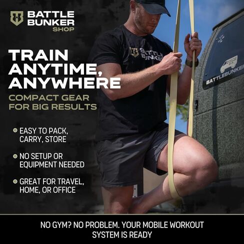 Battle Bunker Thick Resistance Bands Set for Pull Up Assist (3 Pack, 10–125 lbs) – Heavy Duty Workout Bands for Strength Training, Home Gym & Stretching – Durable Exercise Bands for Men & Women in Saudi Arabia