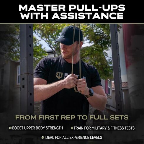 Battle Bunker Thick Resistance Bands Set for Pull Up Assist (3 Pack, 10–125 lbs) – Heavy Duty Workout Bands for Strength Training, Home Gym & Stretching – Durable Exercise Bands for Men & Women in Saudi Arabia