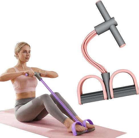 Pedal Resistance Bands with Handles, Elastic Yoga Resistance Band, Rubber Foot Pedal Resistance Bands Exercise Equipment, Stretching Workout Fitness Bands for Abdomen, Waist, Arm, Leg in Saudi Arabia