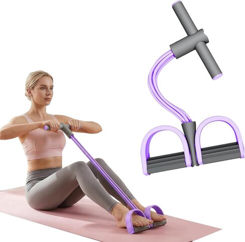 Pedal Resistance Bands with Handles, Elastic Yoga Resistance Band, Rubber Foot Pedal Resistance Bands Exercise Equipment, Stretching Workout Fitness Bands for Abdomen, Waist, Arm, Leg in Saudi Arabia