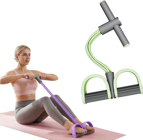 Pedal Resistance Bands with Handles, Elastic Yoga Resistance Band, Rubber Foot Pedal Resistance Bands Exercise Equipment, Stretching Workout Fitness Bands for Abdomen, Waist, Arm, Leg in Saudi Arabia