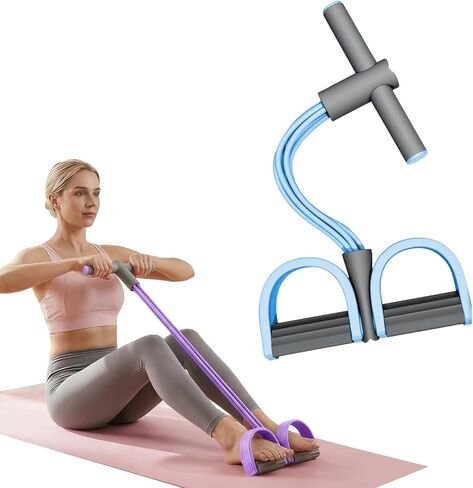 Pedal Resistance Bands with Handles, Elastic Yoga Resistance Band, Rubber Foot Pedal Resistance Bands Exercise Equipment, Stretching Workout Fitness Bands for Abdomen, Waist, Arm, Leg in Saudi Arabia