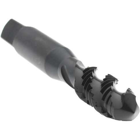 Hertel High-Speed Steel Spiral Flute Tap, 3/8-16 UNC, 3 Flute, Plug Chamfer, Oxide Finish, 2-15/16" OAL, Right Hand in Saudi Arabia