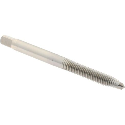 Hertel Spiral Point Tap, M5x0.8 Metric Coarse, 2 Flutes, HSS, 0.194" Shank Diameter, Bright/Uncoated, 7/8" Thread Length, Right Hand, D2 in Saudi Arabia