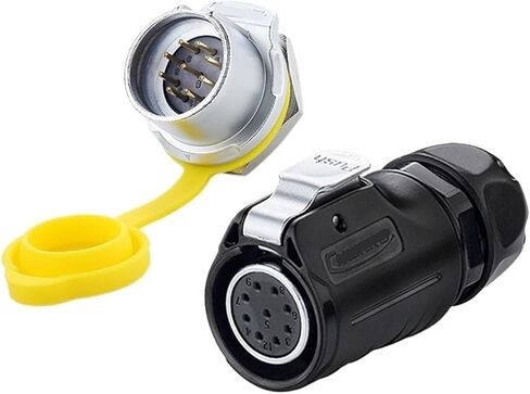 LP20 9-pin aviation female male threaded panel waterproof connector(Female plug) in Kuwait