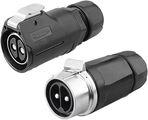 LP-28 screw connection aviation 2 core 50A mixed waterproof connector lock wire type(Butt and reverse installation) in Saudi Arabia