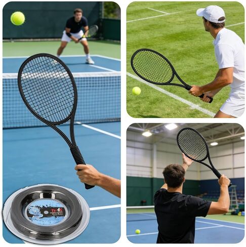 HERCHR Tennis Strings Reel, 200m Polyester Tennis Racket Strings Round for Advanced Players in Saudi Arabia