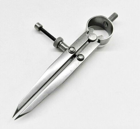 RIO 4" Spring Dividers Flat Leg Tool Gauge Distant Measuring Compass Design Layout - Part Number 0702-0044 - Stainless Steel in Kuwait