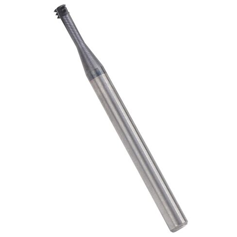 آلة قطع طحن خيط فولاذ التنغستن 3 أسنان مترية 60 درجة لآلات CNC، أداة يدوية M4x0.7xD4x50، قطع ومتين لقطع مواد متعددة in Kuwait