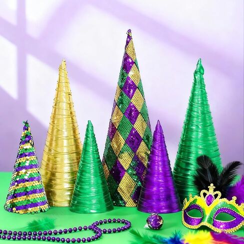 6 Pcs 12" 10" 6" Fall Autumn Christmas Trees Decor 3D Mini Corn Thanksgiving Trees Fall Velvet Cone Tree Tabletop Centerpieces for Autumn Harvest Kitchen Mantle Home Wedding Party Decoration in Saudi Arabia