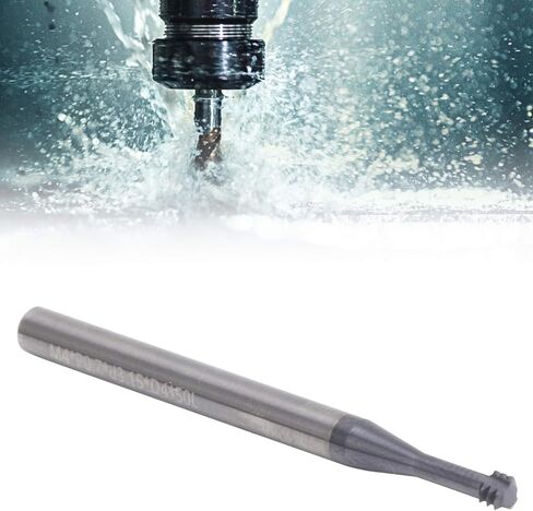 3 Tooth Metric 60° Tungsten Steel Thread Milling Cutter for CNC Machines, M4x0.7xD4x50 Hand Tool, and Durable for Cutting Multiple Materials in Kuwait