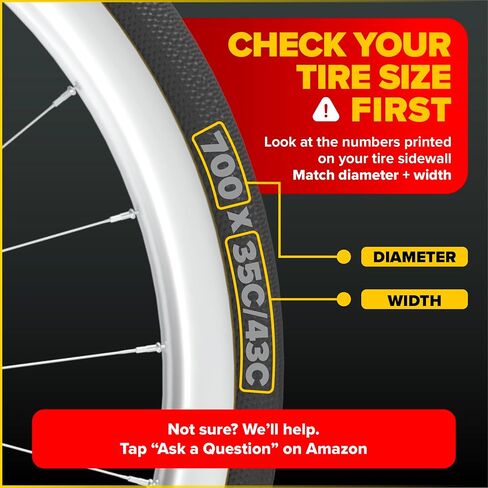 Ultraverse Bike Inner Tube for 700x35-43c, 28 inch Bicycle Wheel Sizes with 37mm Schrader Valve - Butyl Rubber Tubes for Road and Gravel Bikes - 2 Pack with 2 tire levers Included in Kuwait