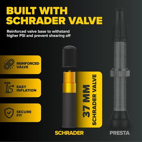 Ultraverse Bike Inner Tube for 700x35-43c, 28 inch Bicycle Wheel Sizes with 37mm Schrader Valve - Butyl Rubber Tubes for Road and Gravel Bikes - 2 Pack with 2 tire levers Included in Kuwait