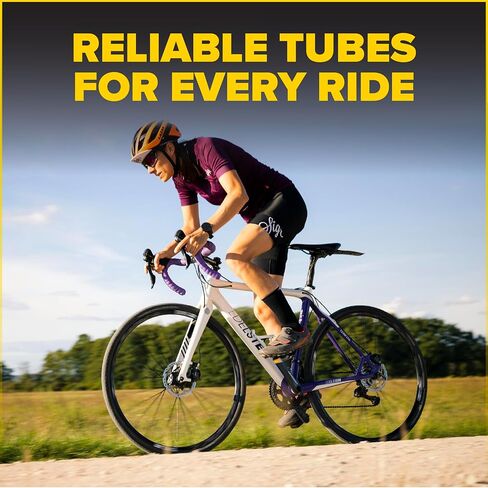 Ultraverse Bike Inner Tube for 700x35-43c, 28 inch Bicycle Wheel Sizes with 37mm Schrader Valve - Butyl Rubber Tubes for Road and Gravel Bikes - 2 Pack with 2 tire levers Included in Kuwait