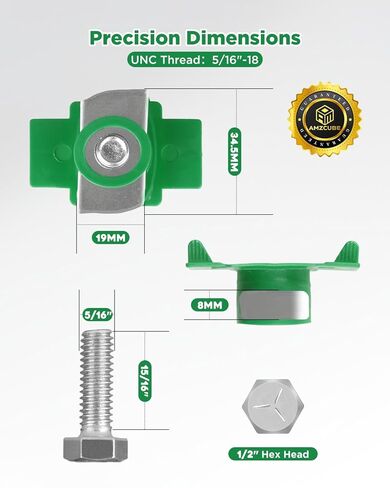 5/16"-18 Nylon Strut Channel Cone Nut and Bolt, 8mm Thickened Strut Channel Squeeze Nut, Compatible with Strut Channel Support Systems, Solar Panel Mounting (20) in Saudi Arabia