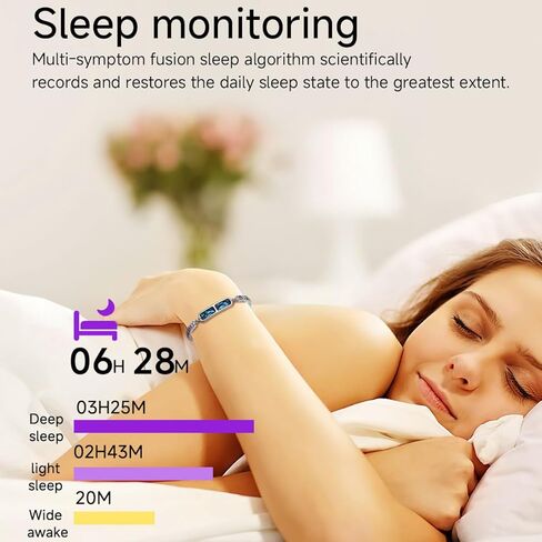 Smart Bracelet for Women Fitness Tracker Ladies Slim Thin Health Wristband Dress Diamond Dainty Activity Tracker Heart Rate Sleep Monitor Step Counter Calories Pedometer, No Subscription Fee in Saudi Arabia