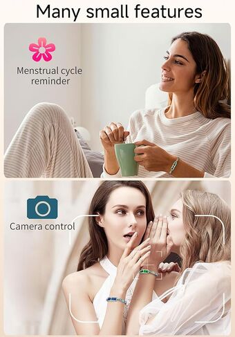 Smart Bracelet for Women Fitness Tracker Ladies Slim Thin Health Wristband Dress Diamond Dainty Activity Tracker Heart Rate Sleep Monitor Step Counter Calories Pedometer, No Subscription Fee in Saudi Arabia