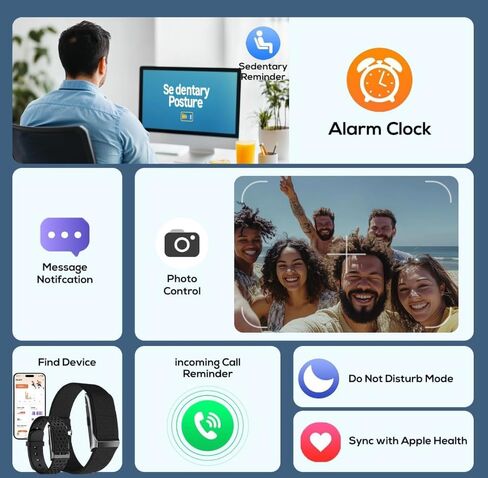 جهاز تعقب اللياقة البدنية الذكي Chingo LLC مع مراقب معدل ضربات القلب لمدة 24 ساعة، عداد الخطوات، متتبع النوم، أكثر من 120 وضعًا للتمرين، نظام تحديد المواقع العالمي (GPS)، مقاوم للماء، بطارية لمدة 30 يومًا، تنبيهات الاهتزاز لعشاق اللياقة البدنية in Saudi Arabia