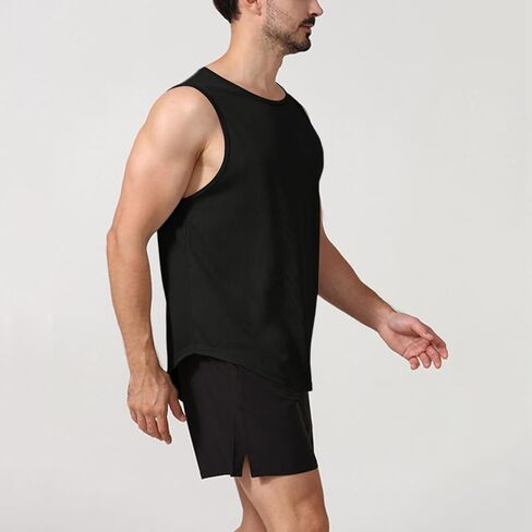 Tank Tops Men Muscle Workout Tank Top - Loose Fit Sleeveless Gym Shirt Breathable Quick Dry Athletic Training Wear in Saudi Arabia