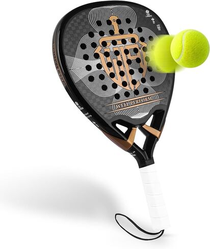 Carbon Fiber Padel Racket – Lightweight Pala De Padel with 12K Carbon Surface, EVA Memory Foam Core & Anti-Shock Grip | Premium Paddle Tennis Racket for Power Control & Comfort in Kuwait
